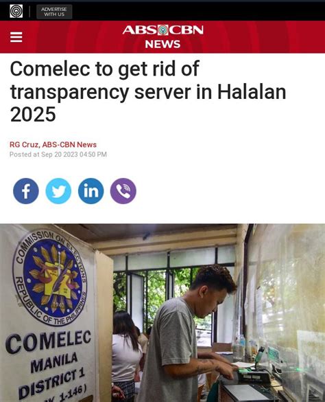 Comelec to get rid of transparency server in Halalan 2025.